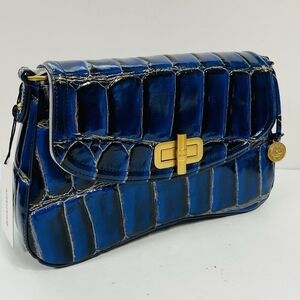 Brahmin Blue Crocodile Shoulder Bag